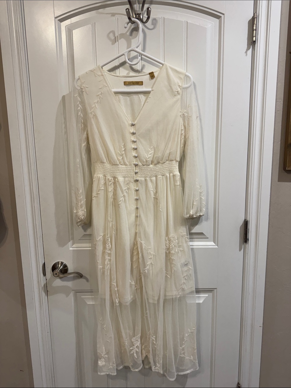 Shyanne Off-White V-Neck Dress